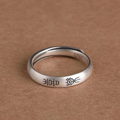 Buddha Stones Peace And Joy Copper Luck Wealth Ring Ring BS 1