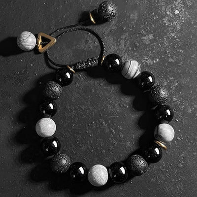 FREE Today: Transmute Negative Energy Black Obsidian Lava Rock Stone Yin Yang Strength Bracelet FREE FREE 5