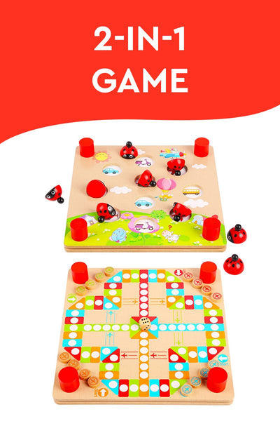 Jeu de société éducatif et amusant La coccinelle et le jardin pour développer la mémoire et les compétences
