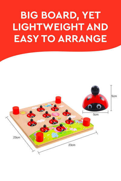 Jeu de société éducatif et amusant La coccinelle et le jardin pour développer la mémoire et les compétences