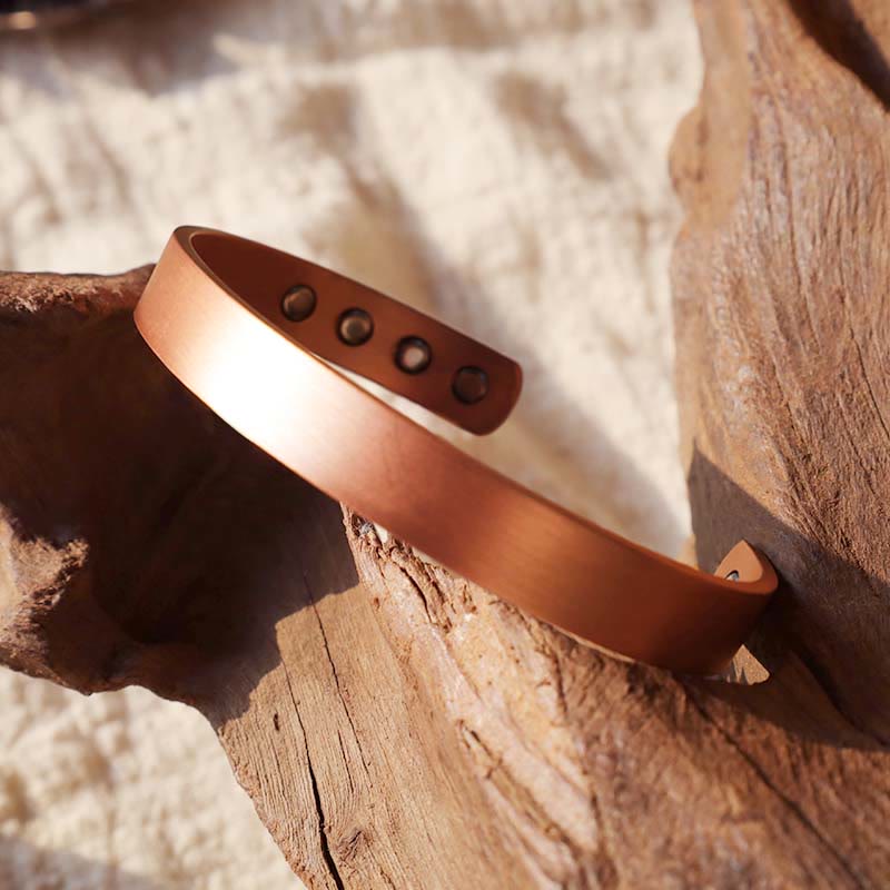 Buddha Stones Vintage Pattern Magnetic Copper Adjustable Cuff Bracelet Bangle Bracelet Bangle BS 1