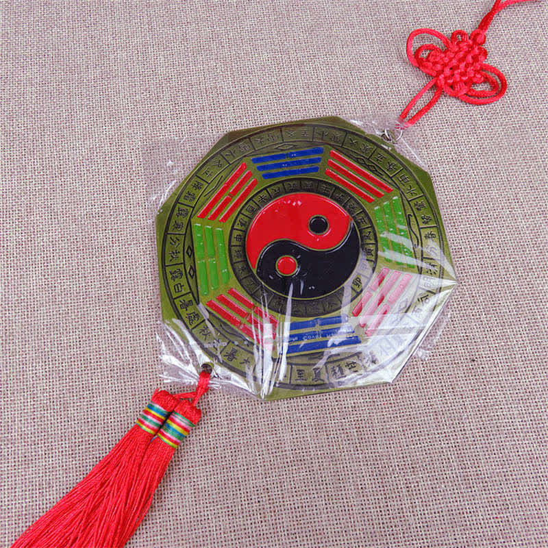 Buddha Stones Feng Shui Bagua Map Chinese Knotting Harmony Energy Map Mirror Bagua Map BS 26
