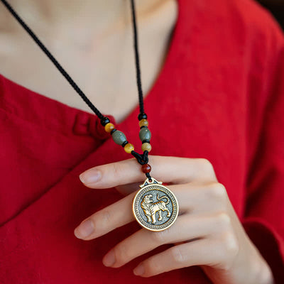 12 Chinese Zodiac Blessing Wealth Fortune Necklace Pendant Necklaces & Pendants BS 6