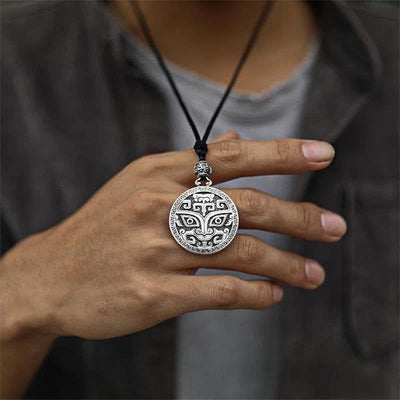 Buddha Stones Lucky FengShui Mythological Creature Taotie Wealth Necklace Pendant Necklaces & Pendants BS 2
