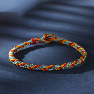Buddha Stones "May you be safe and sound all year round" Lucky Multicolored Bracelet Bracelet BS 5