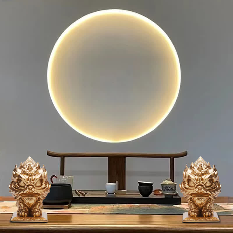 Buddha Stones Lion Statue Strength Resin Home Office Decoration Decorations BS 5