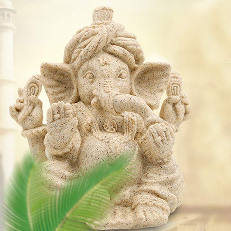 Buddha Stones Ganesh Ganpati Elephant Statue Blessing Protection Home Decoration Decorations BS 1