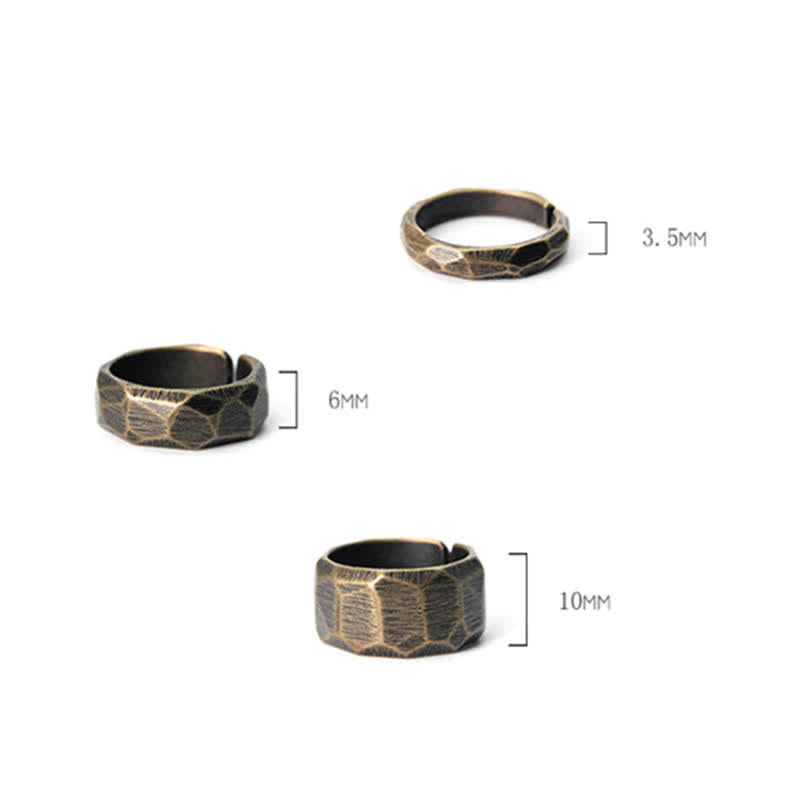 Buddha Stones Tibetan Simple Design Copper Wealth Ring Ring BS 23