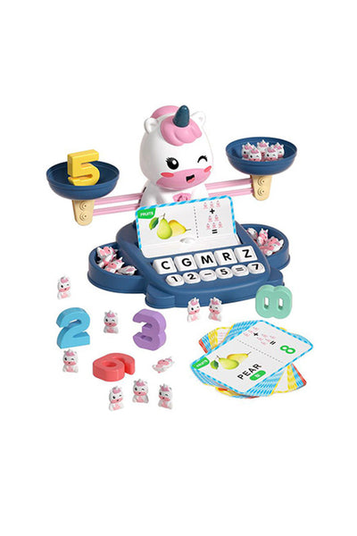 Juego de mesa educativo de dinosaurios y unicornios