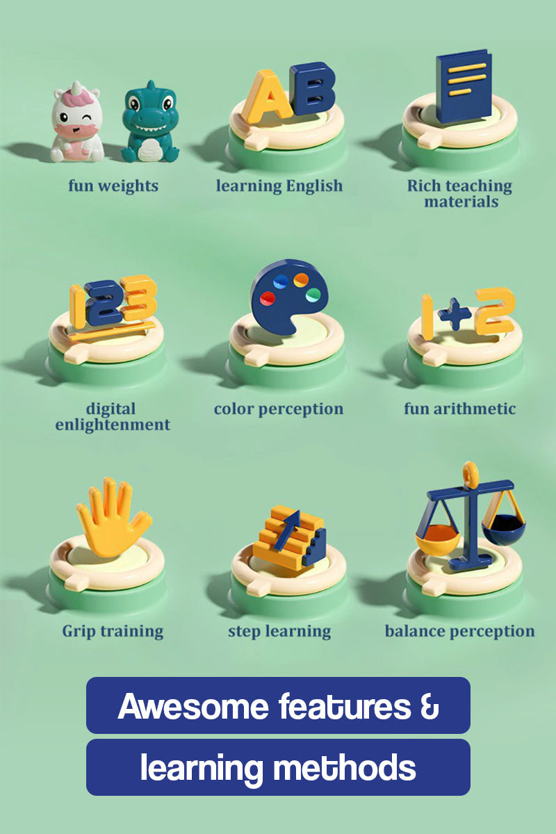 Juego de mesa educativo de dinosaurios y unicornios