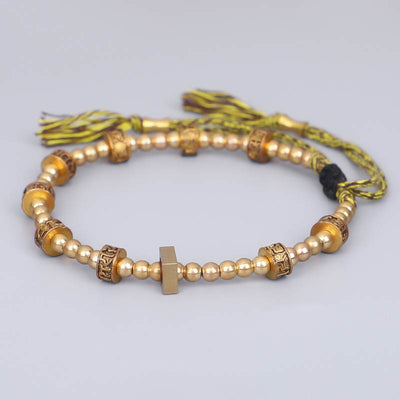 Buddha Stones Tibetan Curse Six True Words Wealth Bracelet Bracelet BS 2