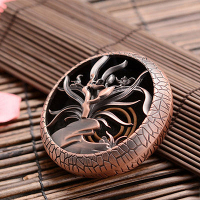 Buddha Stones Plum Flower Orchid Chrysanthemum Pattern Peace Incense Burner Decoration Decorations Incense Burner BS Orchid