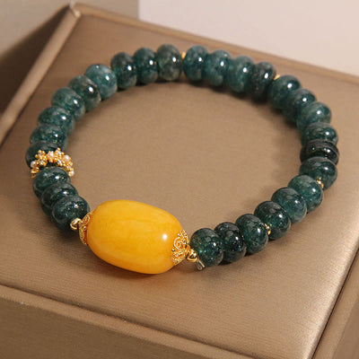 Buddha Stones Green Jade Abacus Beads Topaz Luck Bracelet Bracelet BS 1