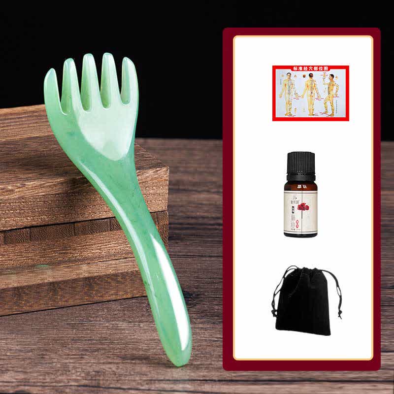 Resin Gua Sha Massage Comb Tool Set Gua Sha Tool BS Green