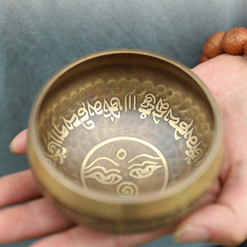 Buddha Stones Tibetan Sound Bowl Handcrafted for Yoga and Meditation Singing Bowl Set Singing Bowl buddhastoneshop 6