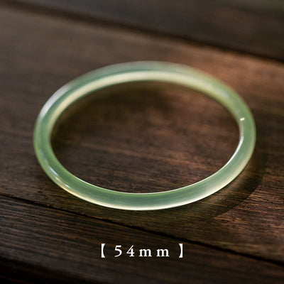 Buddha Stones Natural Green Chalcedony Strength Courage Cuff Bangle Bracelet Bracelet Bangle BS 54mm