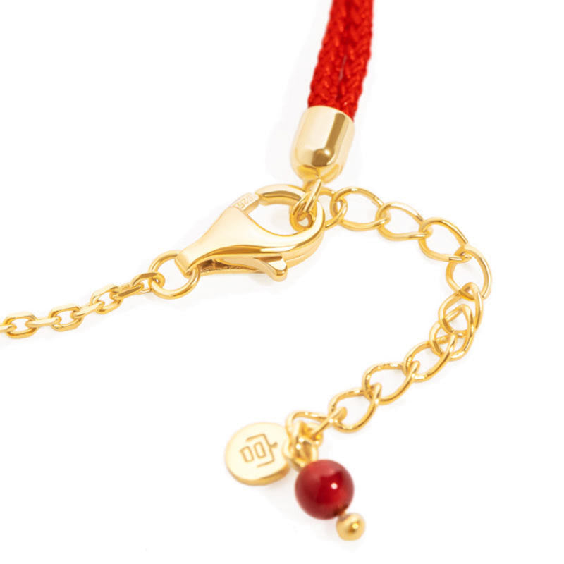 Buddha Stones Lock of Good Wishes Luck Strength Chain Bracelet Bracelet BS 7