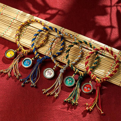 Buddha Stones Handmade Tibetan Five God Of Wealth Dragon Scale Rope Luck Braid Bracelet Bracelet BS 1