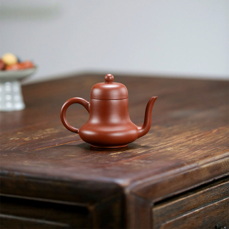 Buddha Stones Vintage Bamboo Peach Blossom Purple Clay Kung Fu Teapot Teapot BS 16