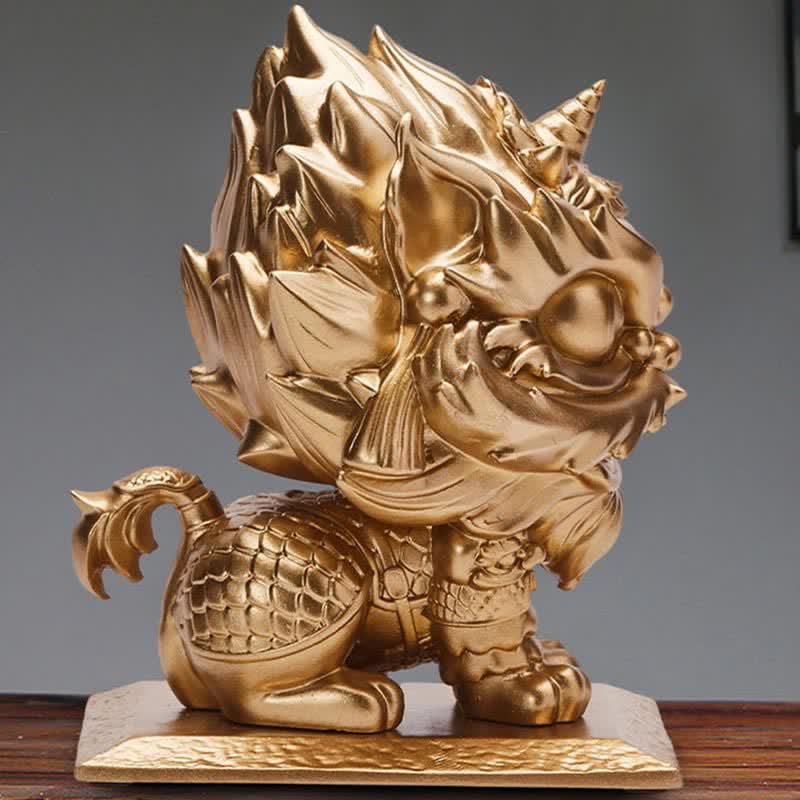 Buddha Stones Lion Statue Strength Resin Home Office Decoration Decorations BS 6