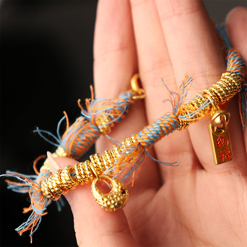 Buddha Stones Handmade Tibetan Lucky Fortune Multicolored Rope Braid Bracelet Bracelet BS 2