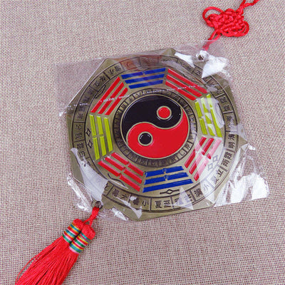 Buddha Stones Feng Shui Bagua Map Chinese Knotting Harmony Energy Map Mirror Bagua Map BS 27