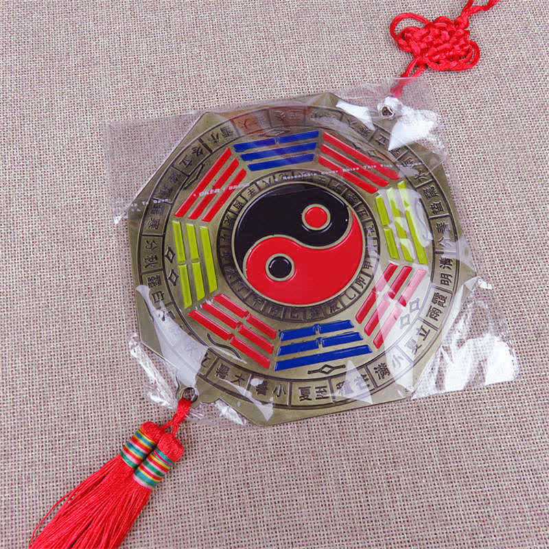 Buddha Stones Feng Shui Bagua Map Chinese Knotting Harmony Energy Map Mirror Bagua Map BS 27