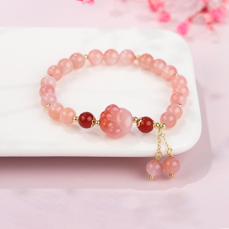 Buddha Stones Natural Yanyuan Agate Cat Claw Paw Positive Bracelet Bracelet BS Yanyuan Agate(Wrist Circumference 14-15cm)
