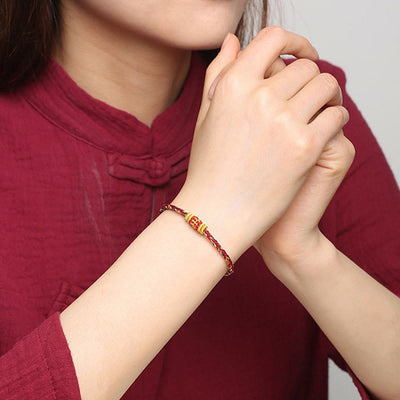 Buddha Stones Handmade Colorful Rope King Kong Knot Braided Luck Bracelet - image 9