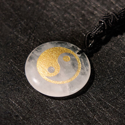 Buddha Stones Various Crystal Amethyst Tiger Eye Green Aventurine Yin Yang Spiritual Necklace Pendant Necklaces & Pendants BS 50