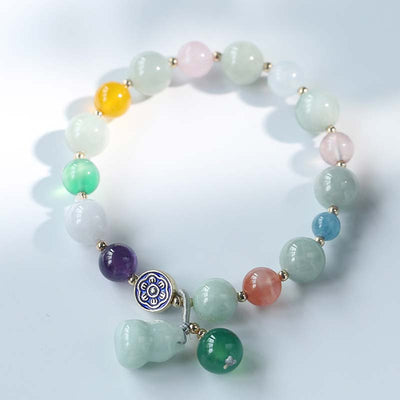 Buddha Stones Lucky Bracelet Gourd Jade Bracelet Bracelet BS 1