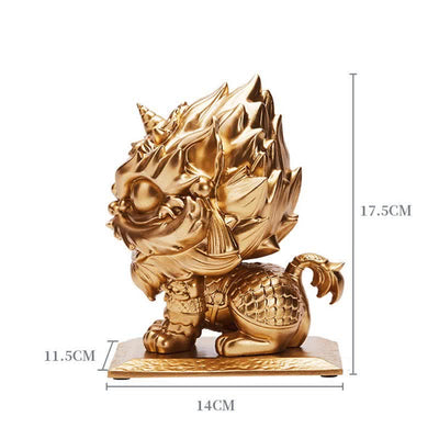 Buddha Stones Lion Statue Strength Resin Home Office Decoration Decorations BS 14