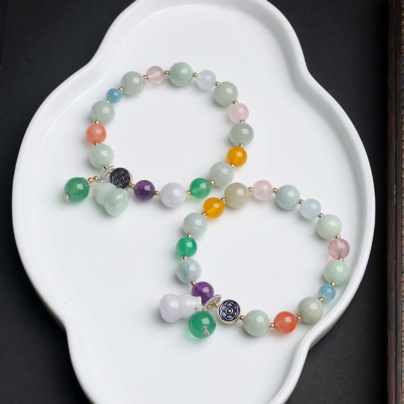 Buddha Stones Lucky Bracelet Gourd Jade Bracelet Bracelet BS 3