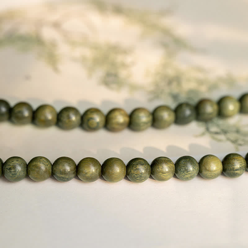 Buddha Stones Green Sandalwood Positive Peace Bracelet Bracelet BS 13