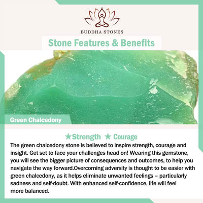 Buddha Stones Natural Green Chalcedony Pearl Butterfly Courage Strength Bracelet Bracelet BS 5