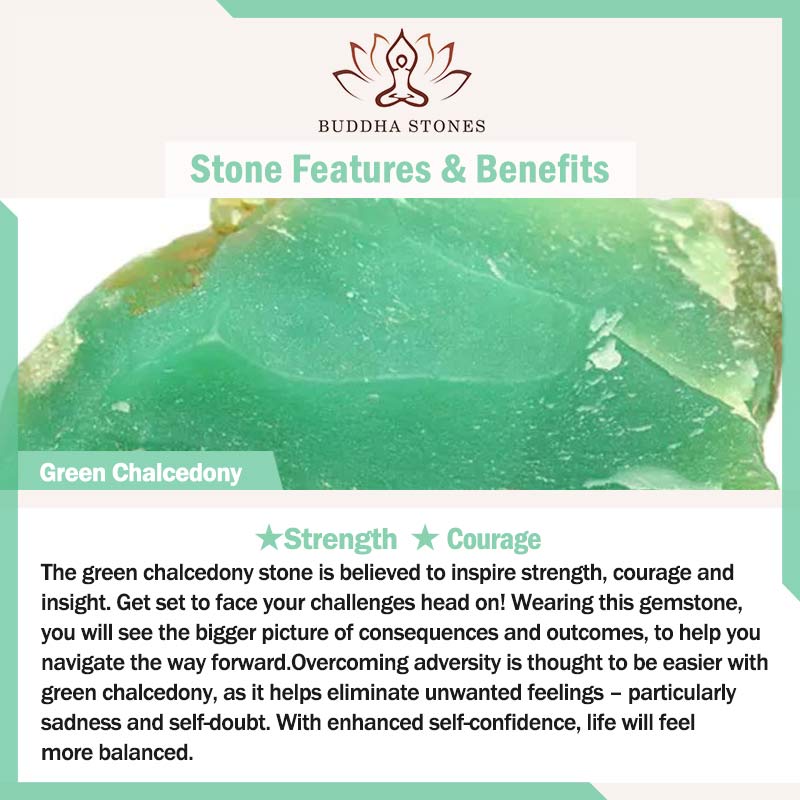 Buddha Stones Natural Green Chalcedony Pearl Butterfly Courage Strength Bracelet Bracelet BS 5