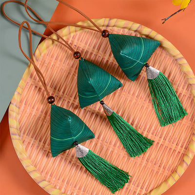 Buddha Stones Dragon Boat Festival Zongzi Pattern Sachet Protection Tassel Hanging Decoration Hanging Decoration BS Zongzi Sachet
