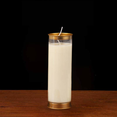 Buddha Stones Meditation Prayer Altar Candle Buddhist Temple Rituals Use Items Prayer Altar Candles BS White Medium (3 Days)