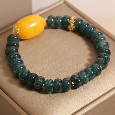 Buddha Stones Green Jade Abacus Beads Topaz Luck Bracelet Bracelet BS 4