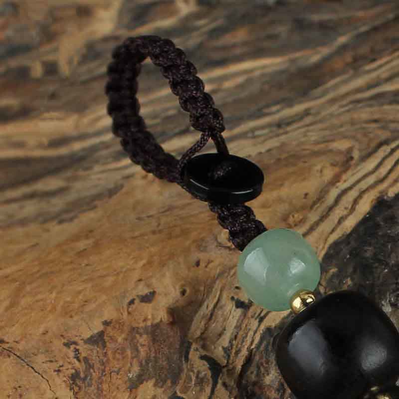 Buddha Stones PiXiu Jade Peace Buckle Abundance Wealth Key Chain Key Chain BS 10