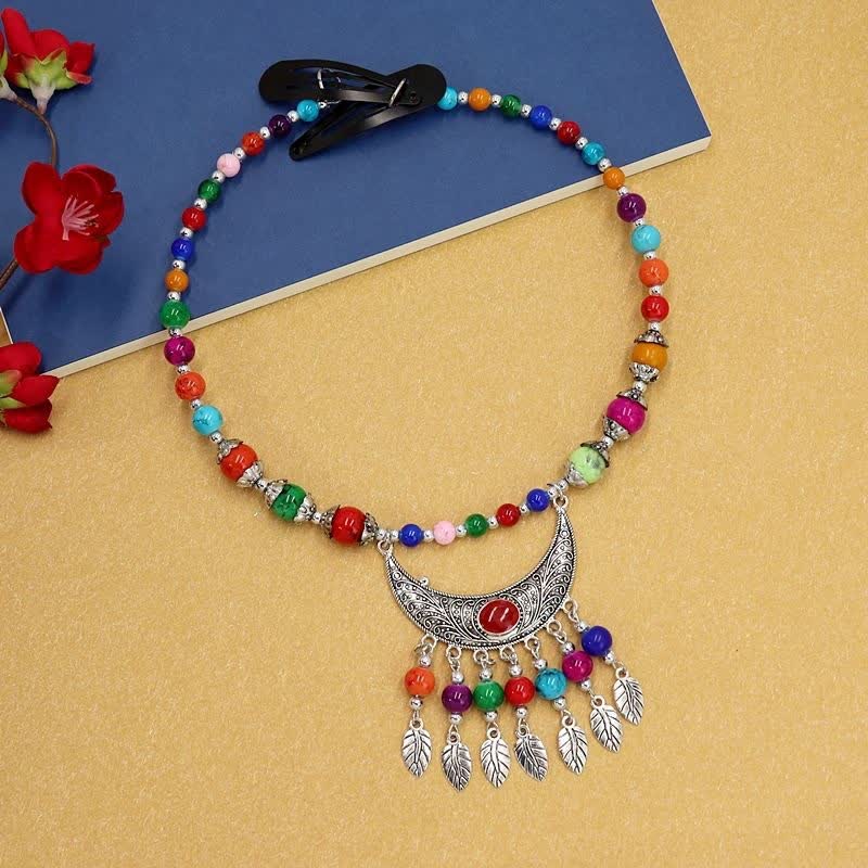 Buddha Stones Tibetan Exotic Beads Tassel Hair Decoration Decorations BS Colorful