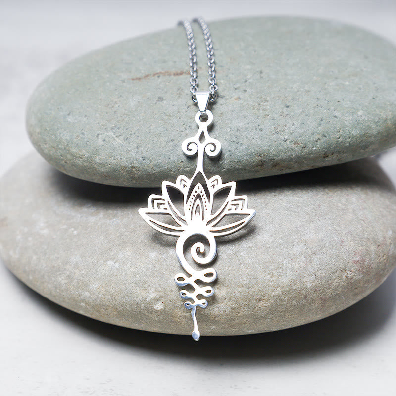 Buddha Stones Lotus Luck Wealth Necklace Pendant Necklaces & Pendants BS 1