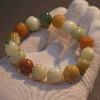 Buddha Stones Multilayered Bodhi Seed Cute Cat Paw Calm Harmony Bracelet Bracelet BS 13
