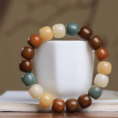 Buddha Stones Multicolored Bodhi Seed Keep Away Evil Spirits Bracelet Bracelet BS Bodhi Seed(Wisdom♥Wake Up)