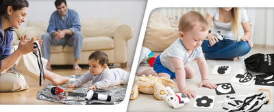 Black & White Sensory Toys for Newborns 0-6M - Early Development Set