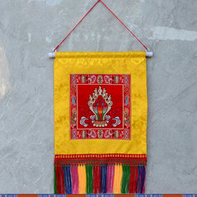 Buddha Stones Vajra Auspicious Symbols Spiritual Power Wall Art Wall Art BS The Chintamani Jewel Red