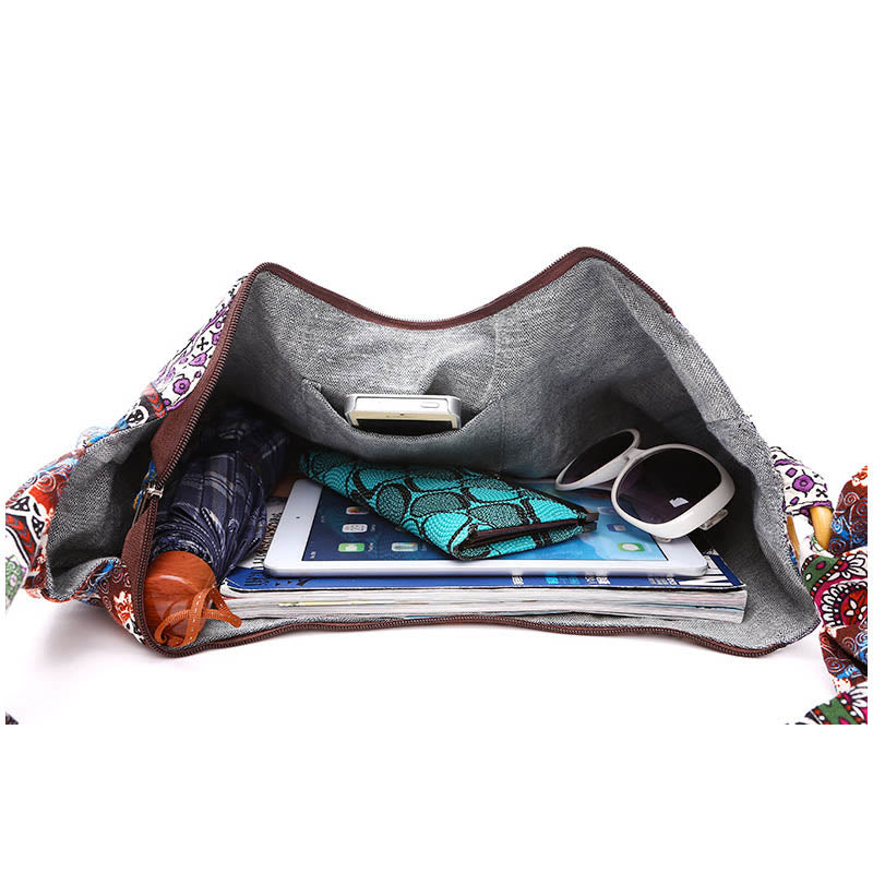Buddha Stones Cotton Stripes Print Crossbody Bag Shoulder Bag Crossbody Bag&Shoulder Bag BS 3