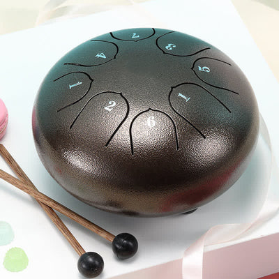 Buddha Stones Steel Tongue Drum Sound Healing Meditation Yoga Drum Kit Drum Kit BS SlateGray