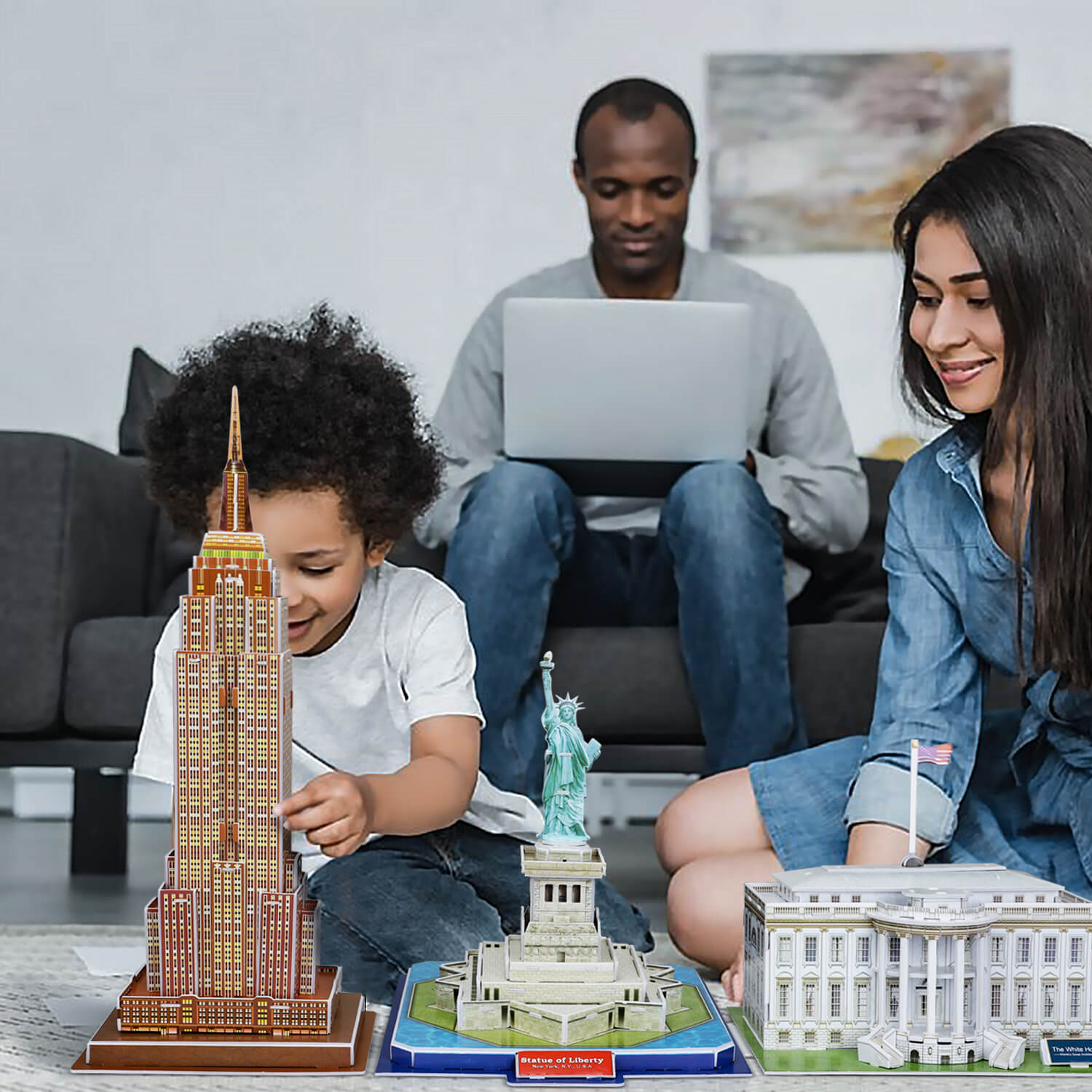 Fidtoy 3D Landmark Puzzle Set for Kids and Adults