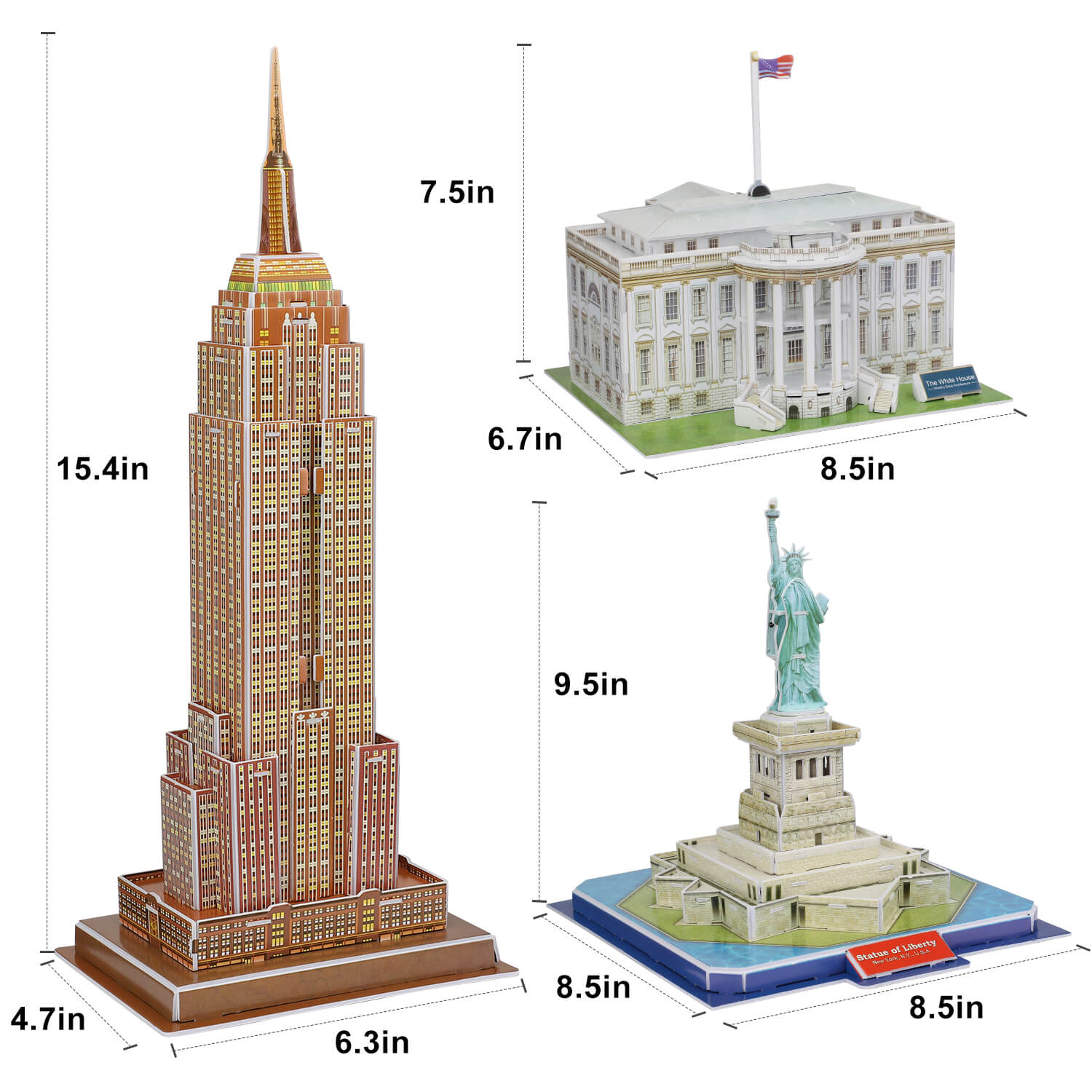 Fidtoy 3D Landmark Puzzle Set for Kids and Adults